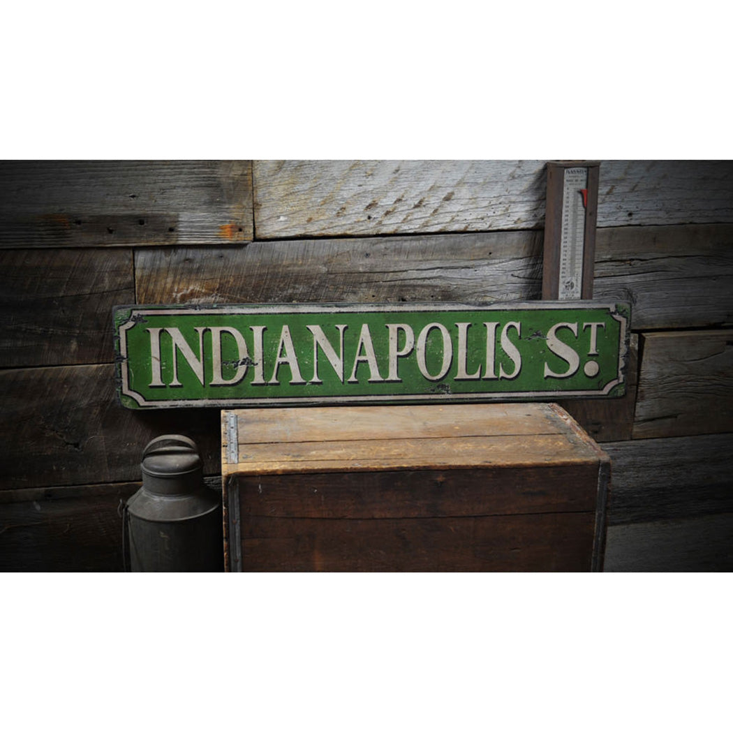 Street Rustic Wood Sign