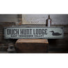 Duck Hunt Lodge Rustic Wood Sign