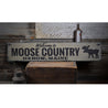 Moose Country Rustic Wood Sign