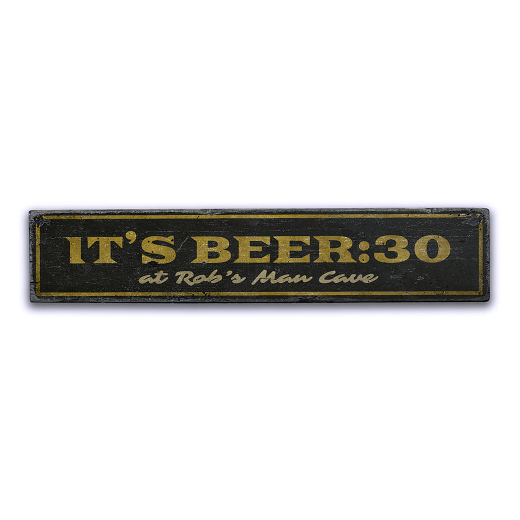 Beer 30 Rustic Wood Sign