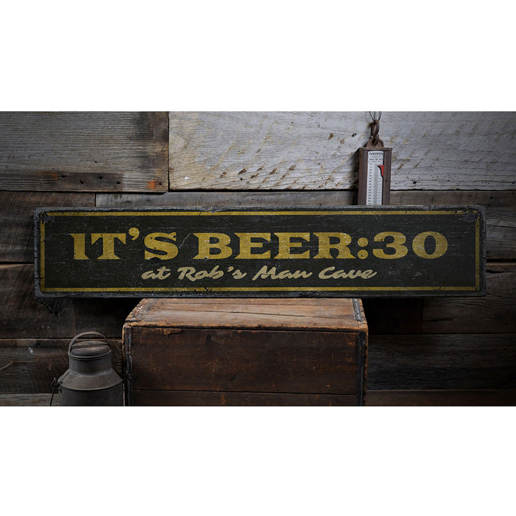 Beer 30 Rustic Wood Sign