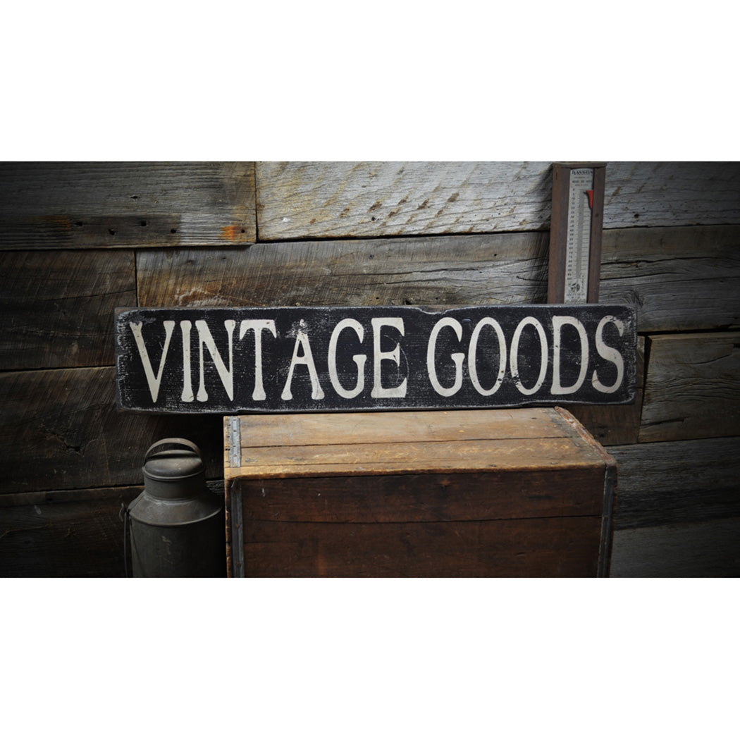 Vintage Goods Rustic Wood Sign