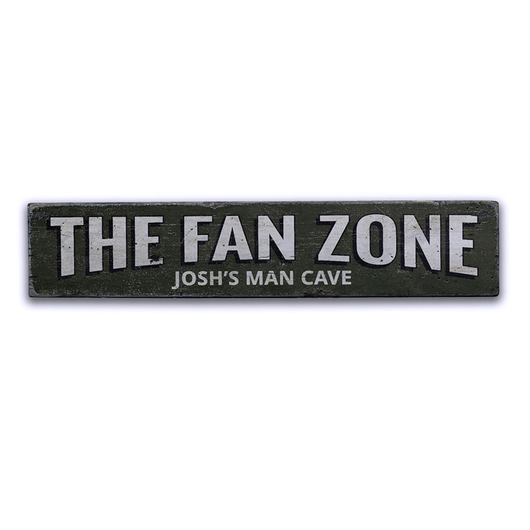 Fan Zone Rustic Wood Sign