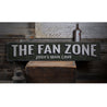 Fan Zone Rustic Wood Sign