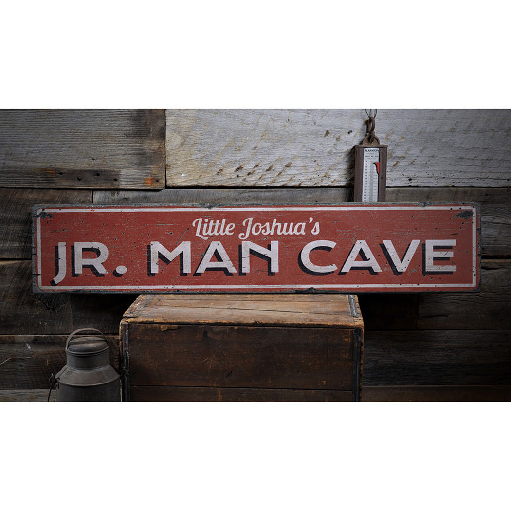 Jr Man Cave Rustic Wood Sign