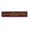 Neighborhood Sports Bar Rustic Wood Sign