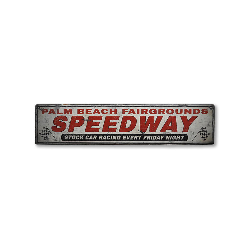 Speedway Rustic Wood Sign – Lizton Sign Shop