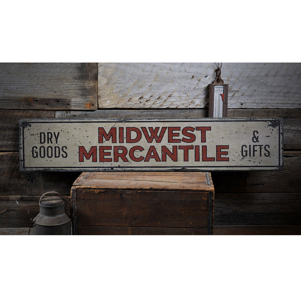 Midwest Mercantile Rustic Wood Sign