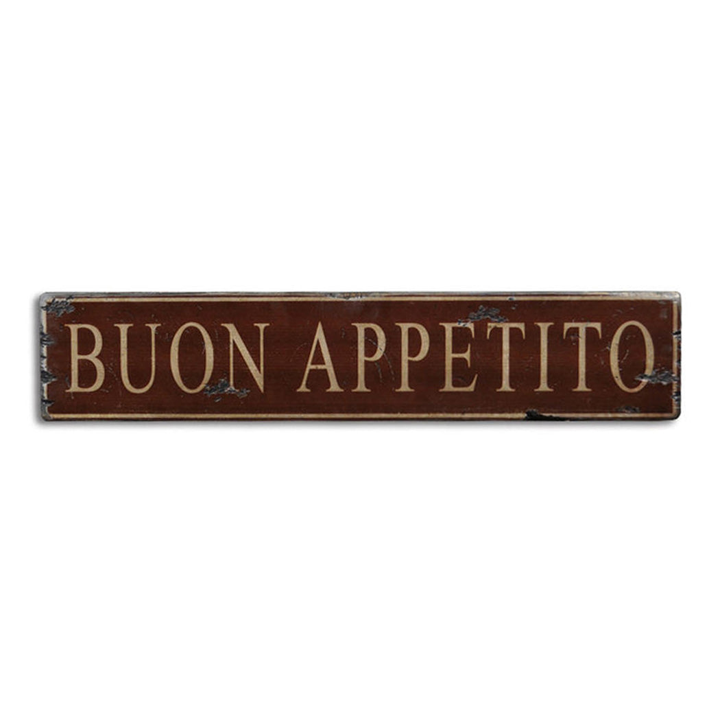 Buon Appetito Rustic Wood Sign