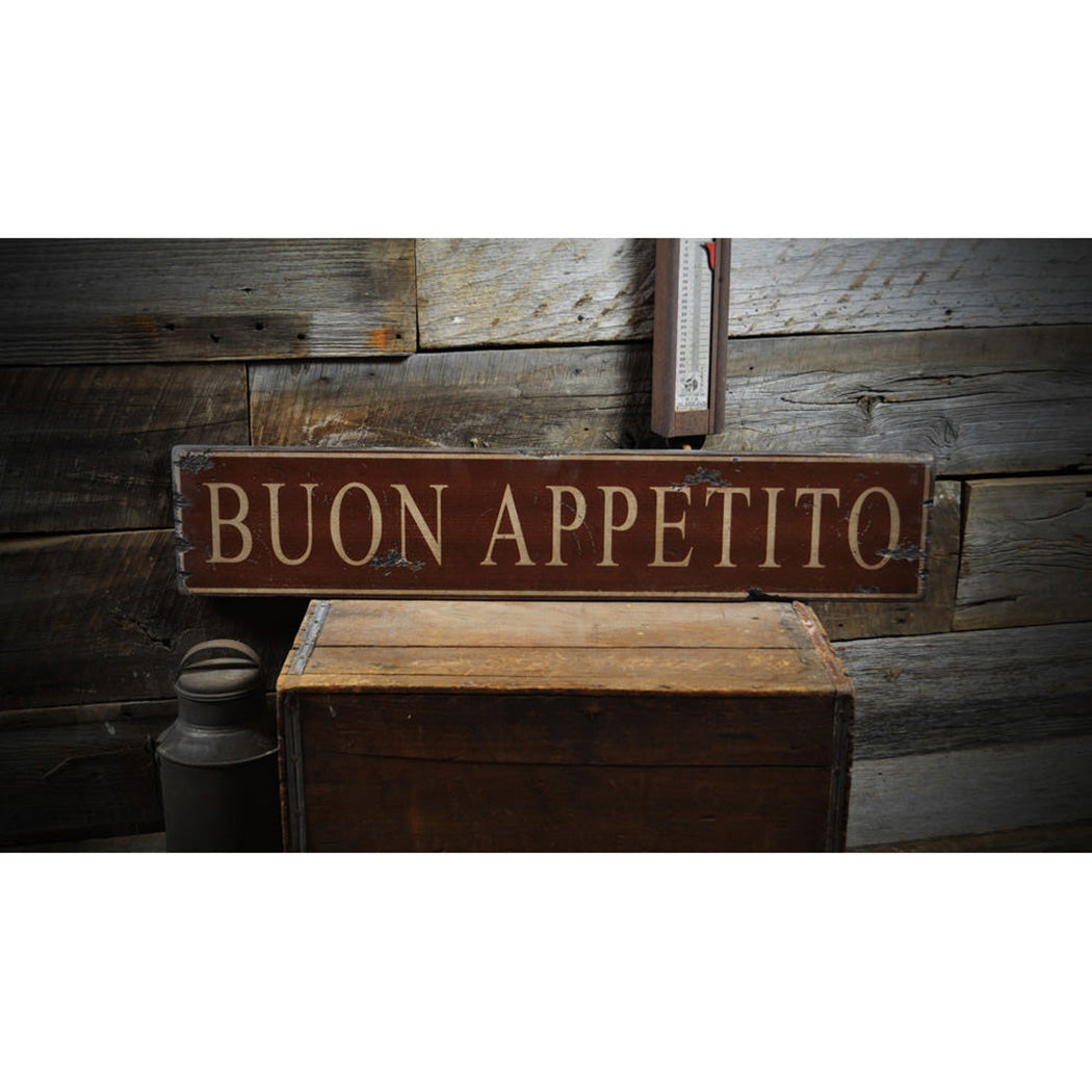 Buon Appetito Rustic Wood Sign