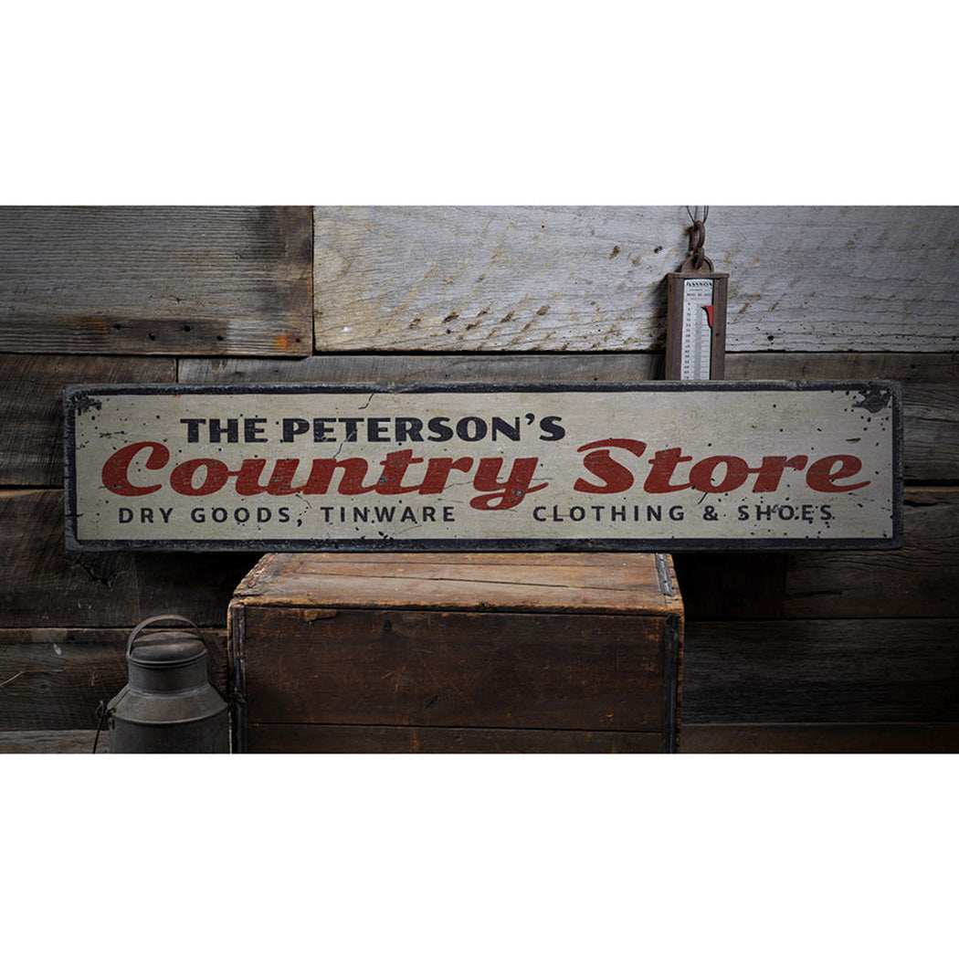 Country Store Rustic Wood Sign