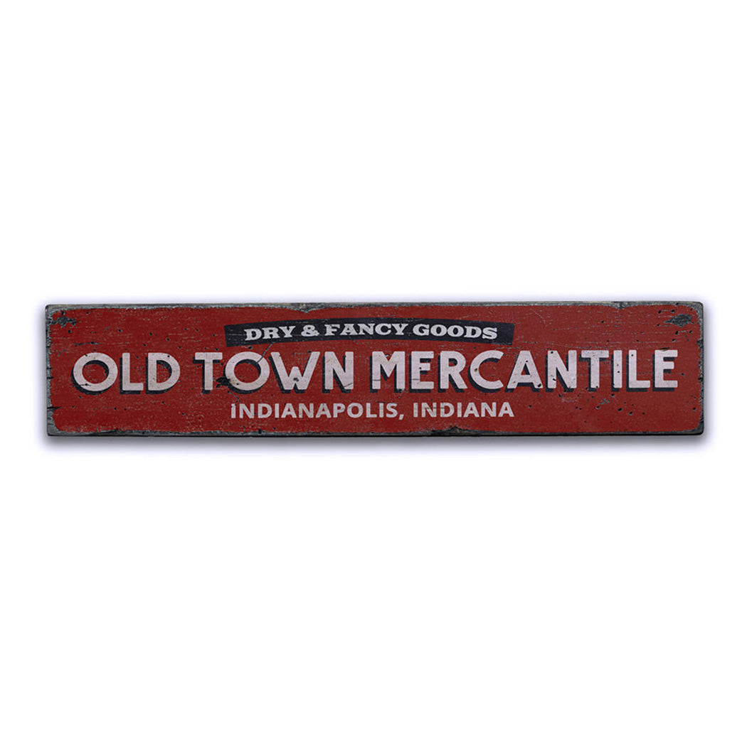 Old Town Mercantile Rustic Wood Sign