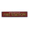 Fire Station City Rustic Wood Sign