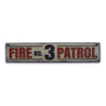 Fire Patrol Number Rustic Wood Sign