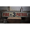 Fire Patrol Number Rustic Wood Sign