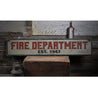 Fire Department Est Date Rustic Wood Sign