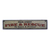 Fire & Rescue Street Name Rustic Wood Sign