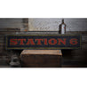 Station Number Rustic Wood Sign