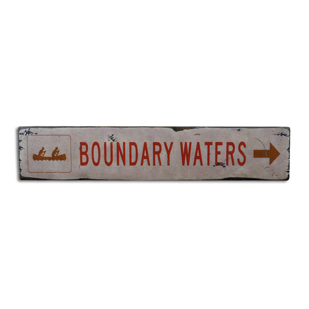 Boundary Waters Rustic Wood Sign