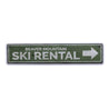 Ski Rental Arrow Rustic Wood Sign