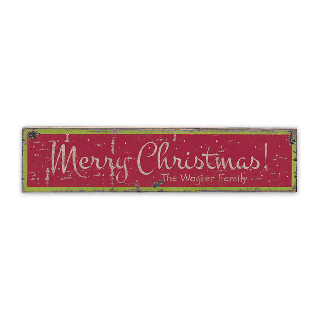 Christmas Snow Rustic Wood Sign