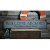 Welcome Aboard Beach House Rustic Wood Sign