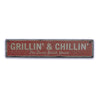 Grillin and Chillin Rustic Wood Sign