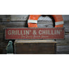 Grillin and Chillin Rustic Wood Sign