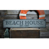 Beach House Established Date Rustic Wood Sign