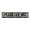 Fresh Oysters Rustic Wood Sign