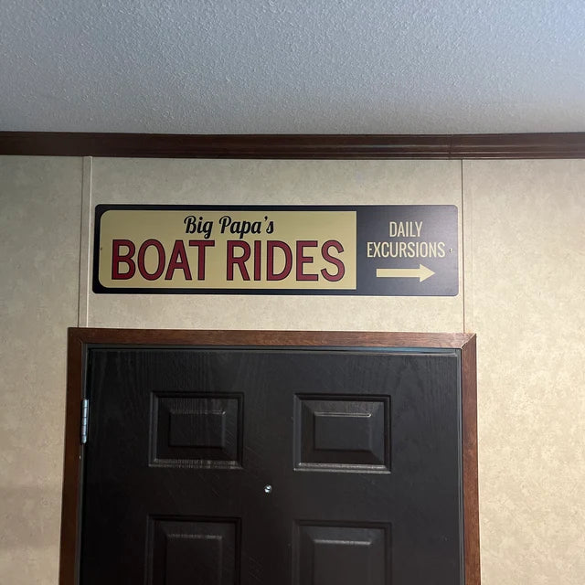 Boat Rides Directional Sign
