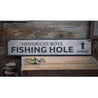 Fishing Hole Rustic Wood Sign