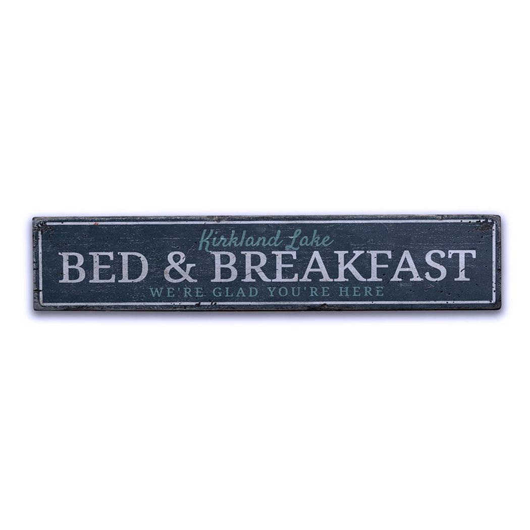 Bed & Breakfast Rustic Wood Sign