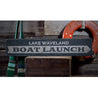 Boat Launch Rustic Wood Sign