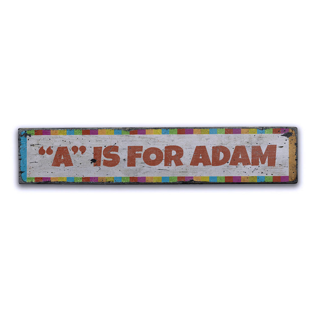 ABC Name Rustic Wood Sign