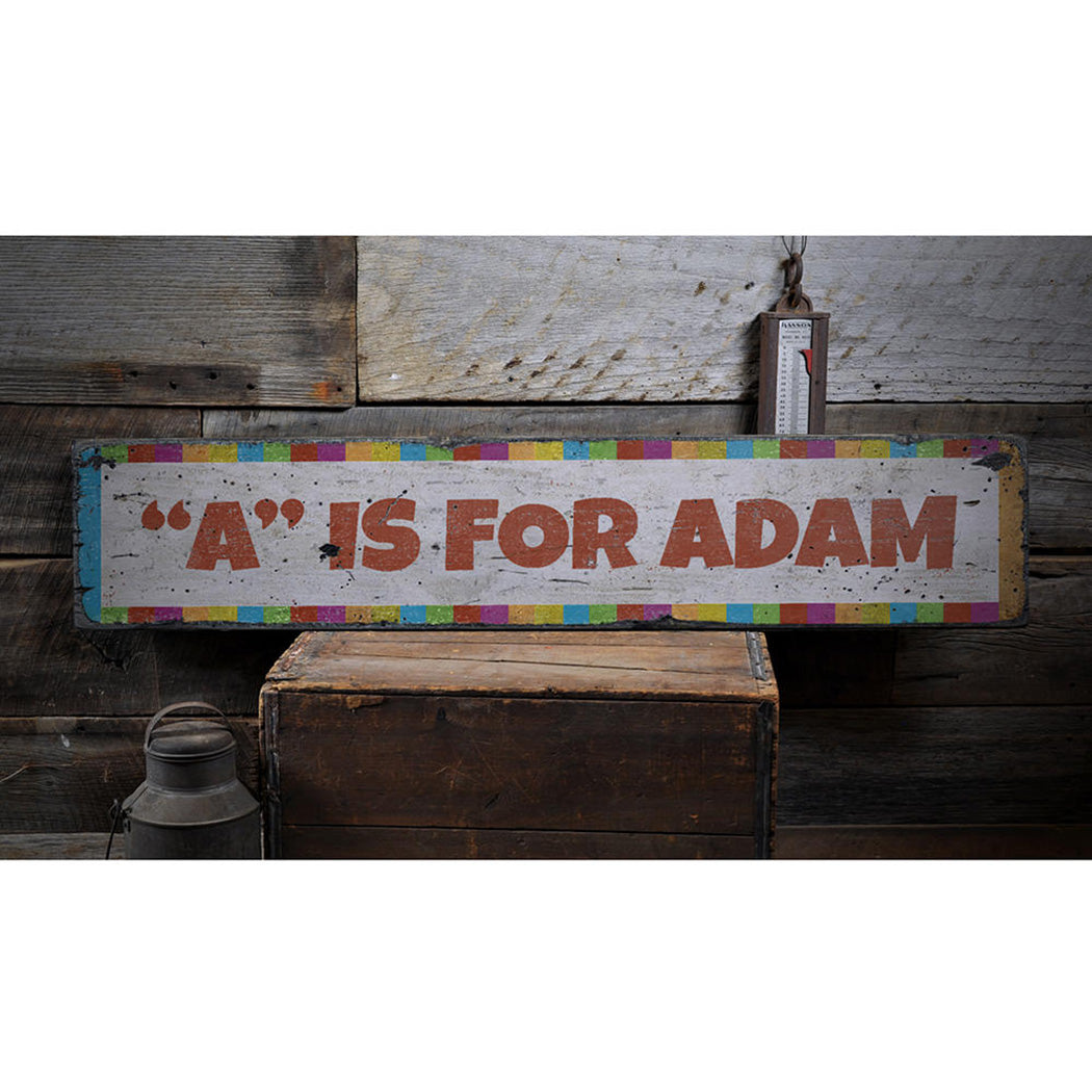 ABC Name Rustic Wood Sign