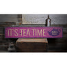 Tea Time Rustic Wood Sign