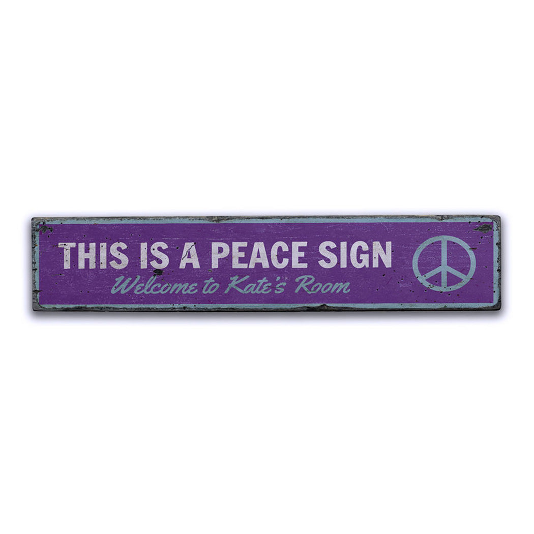 Peace Rustic Wood Sign