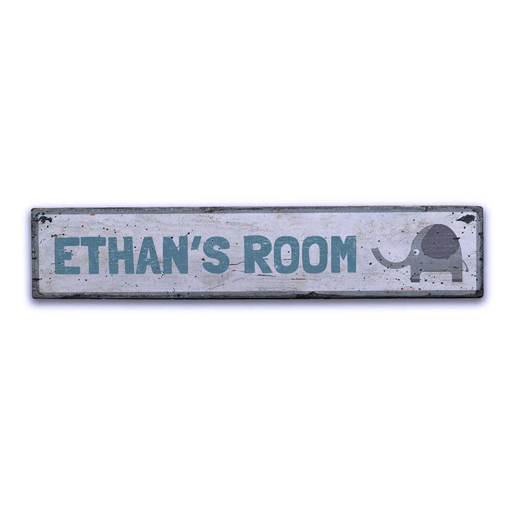 Elephant Playroom Rustic Wood Sign