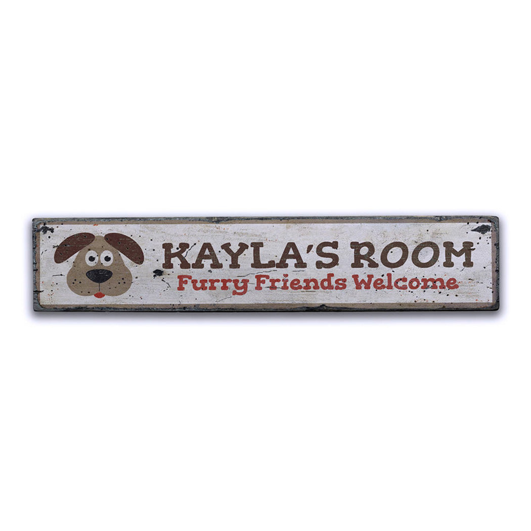 Puppy Kids Room Rustic Wood Sign