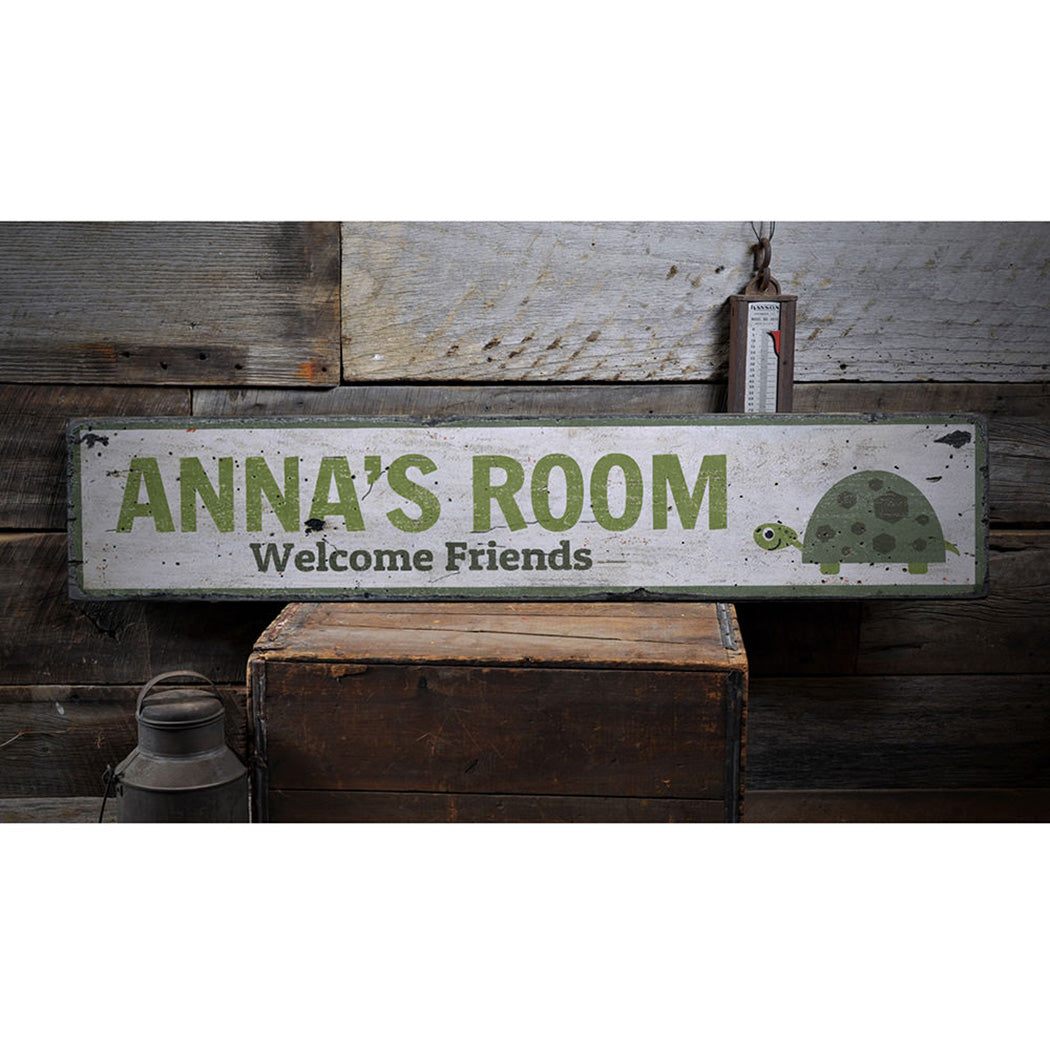 Turtle Kids Room Rustic Wood Sign