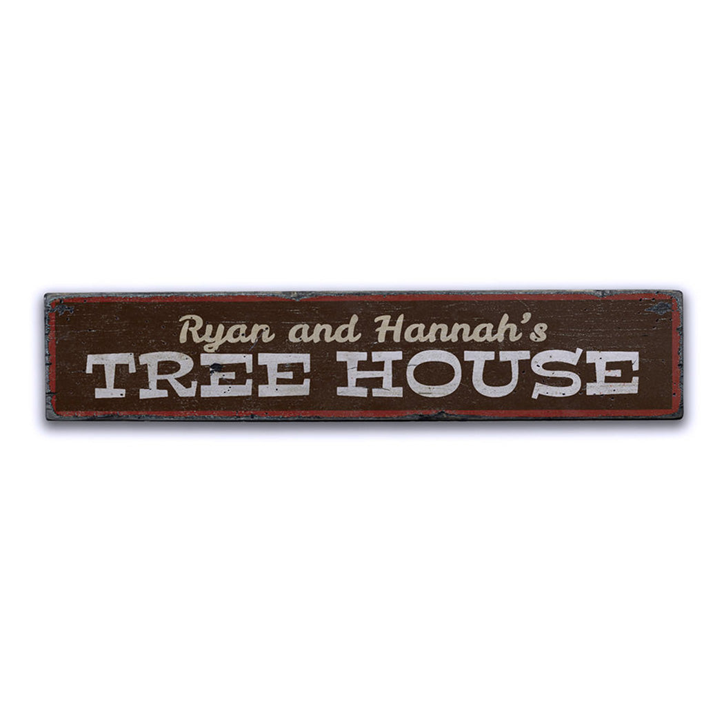 Tree House Rustic Wood Sign – Lizton Sign Shop