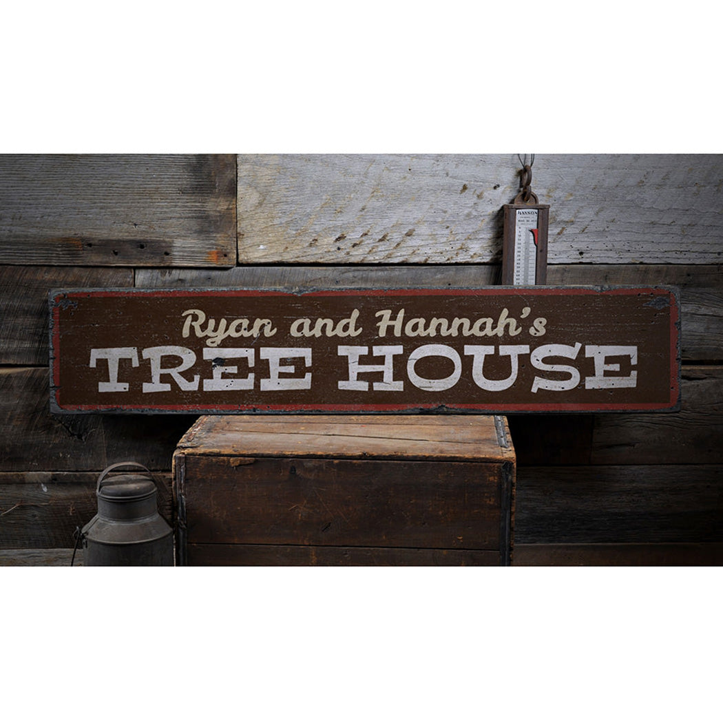 Tree House Rustic Wood Sign