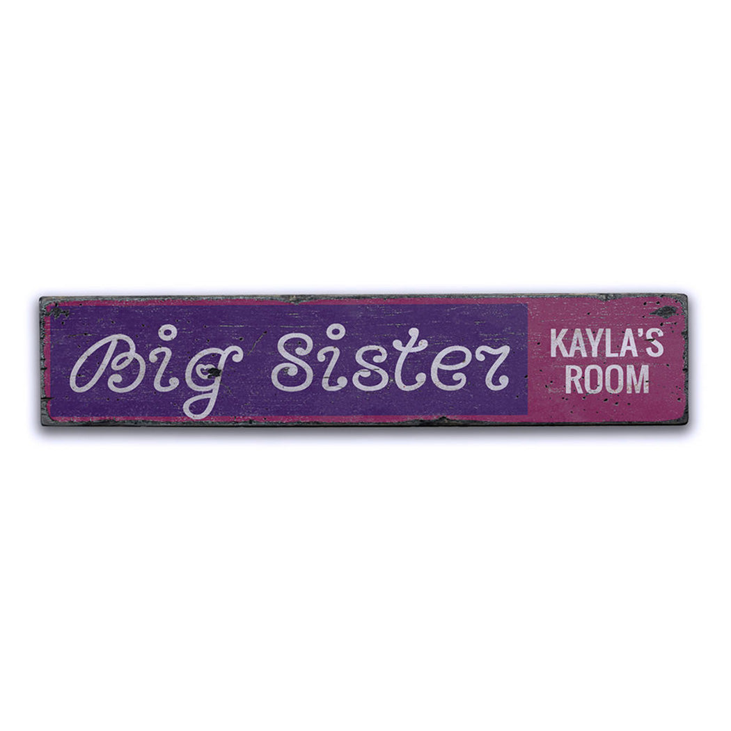 Big Sisters Room Rustic Wood Sign