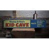 Kid Cave Rules Rustic Wood Sign