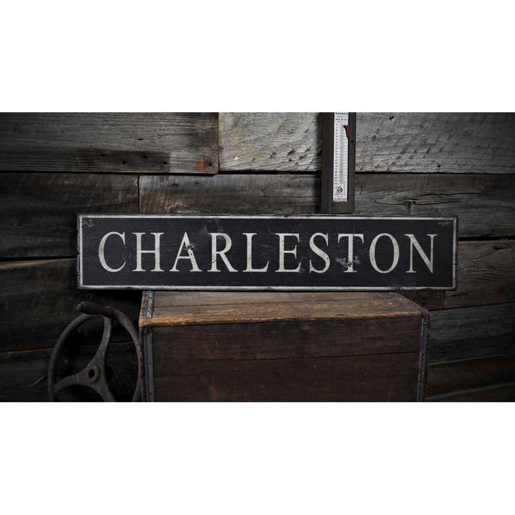 City Rustic Wood Sign