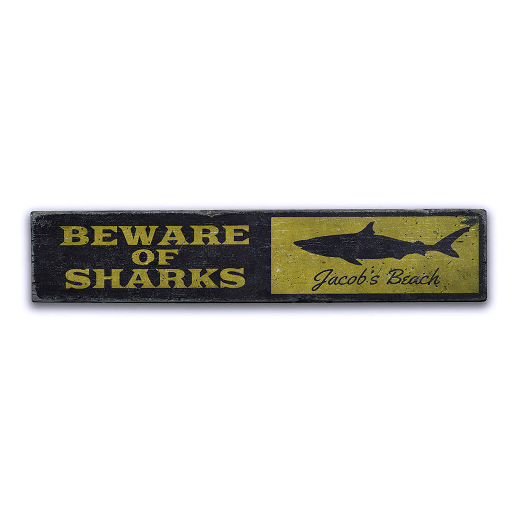 Shark Rustic Wood Sign