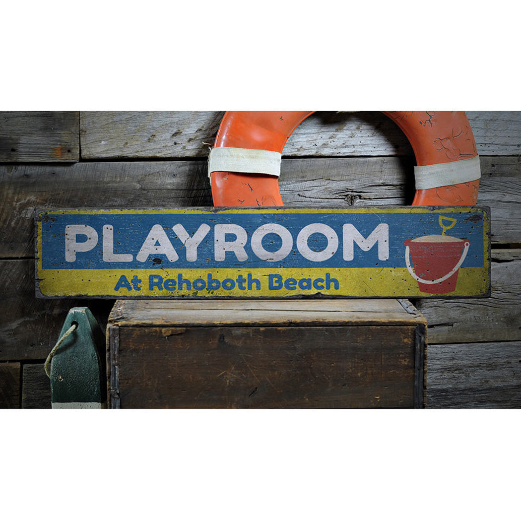 Beach Playroom Rustic Wood Sign