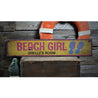 Beach Girl Rustic Wood Sign