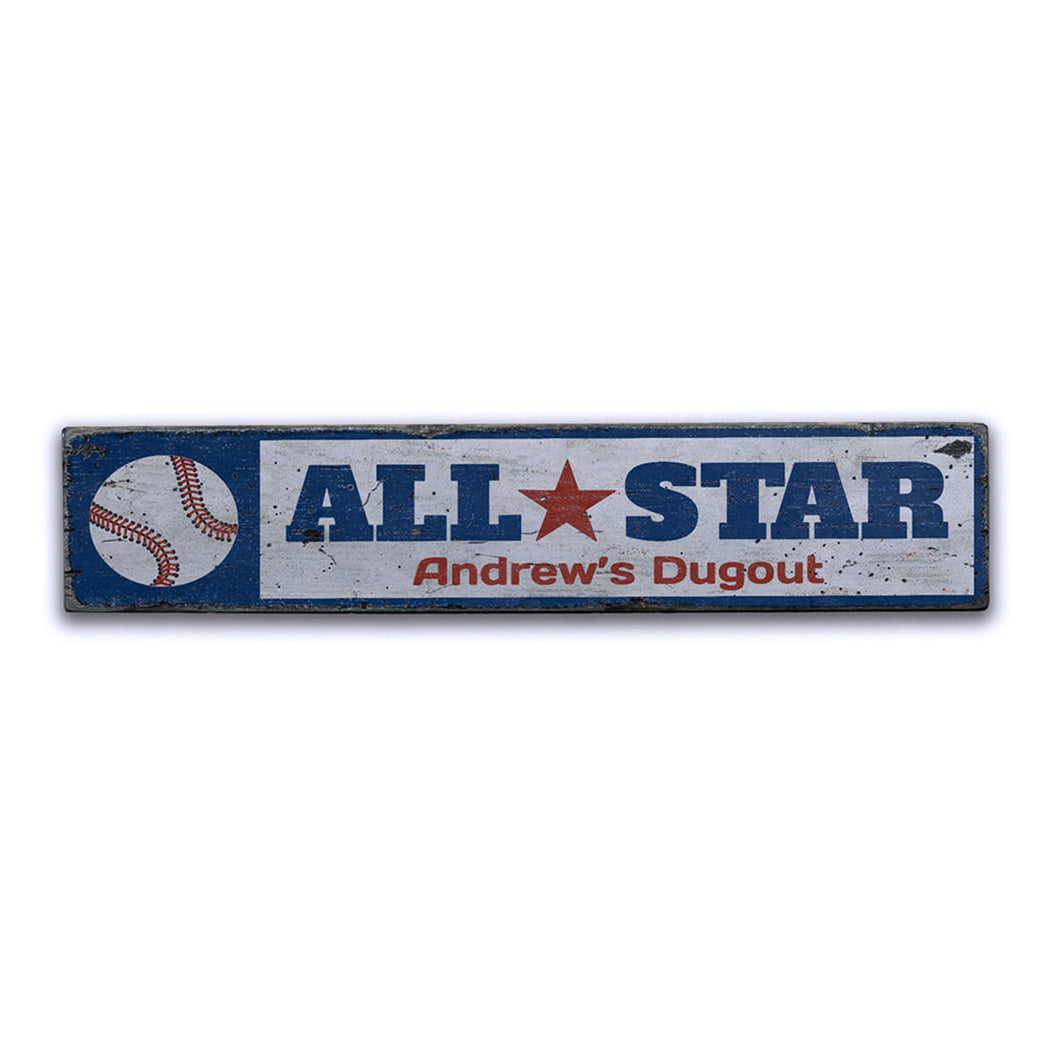 All Star Rustic Wood Sign